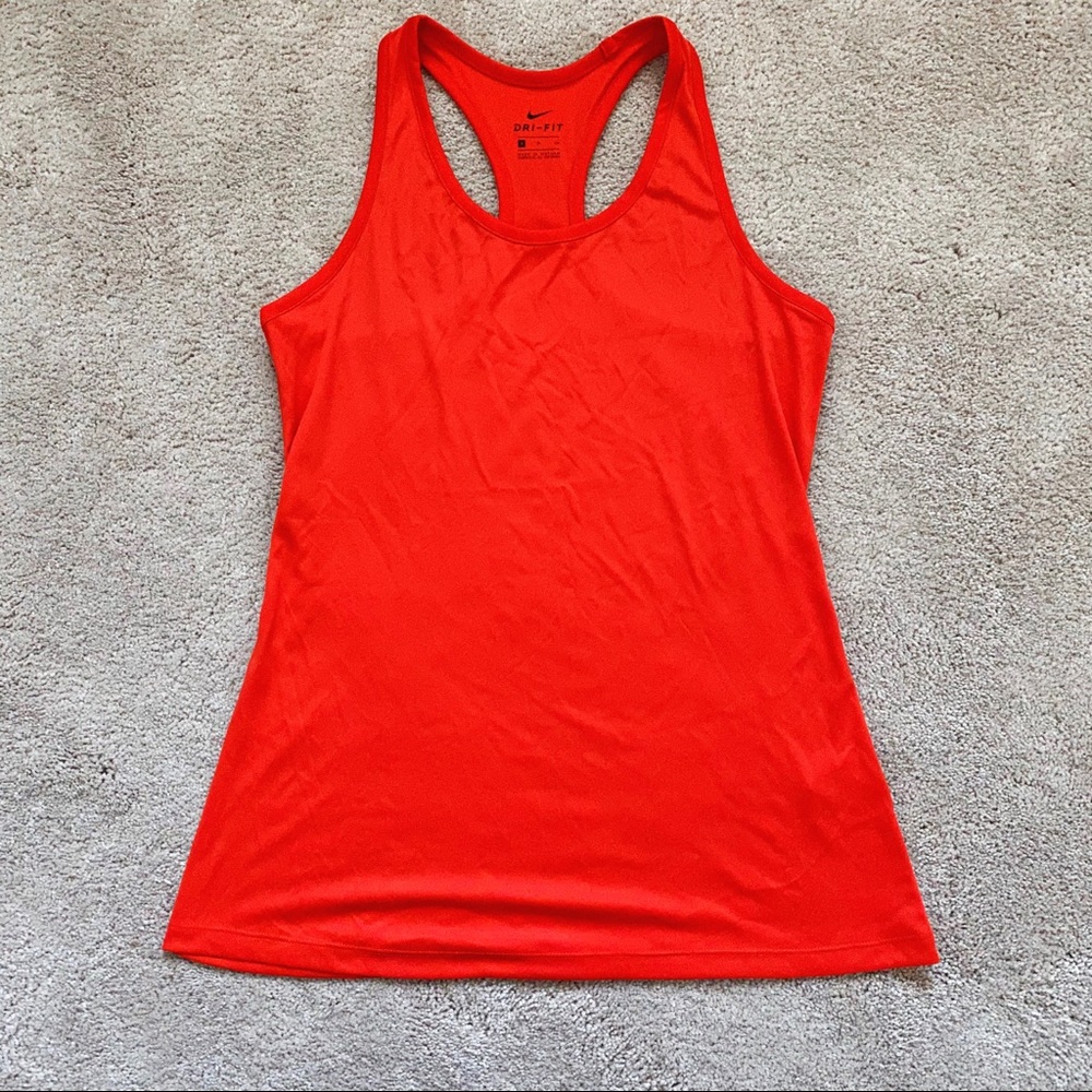 Nike Dri-Fit Racerback Tank Top Bright Orange Red